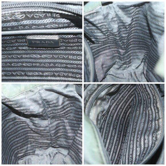 PRADA Tote Bag Nylon 2way Gray Auth - Picture 15 of 16